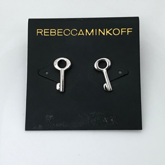 Rebecca Minkoff Jewelry - Rebecca Minkoff Earrings Silver plated Stud Key
